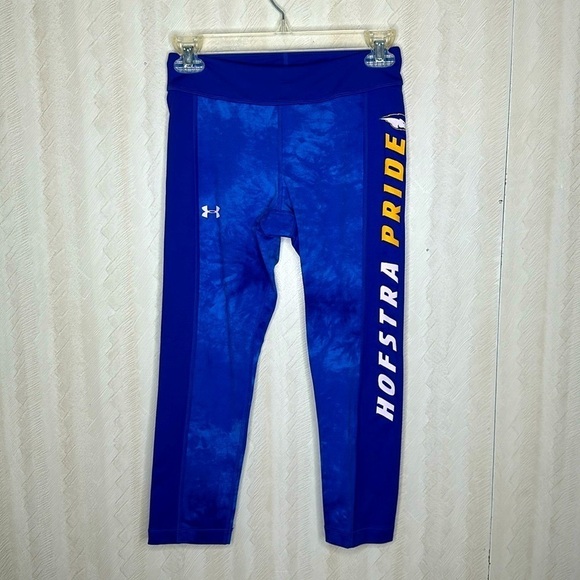 ❤️ UNDER ARMOR HOFSTRA PRIDE BLUE CAPRI LEGGINGS - Picture 2 of 8